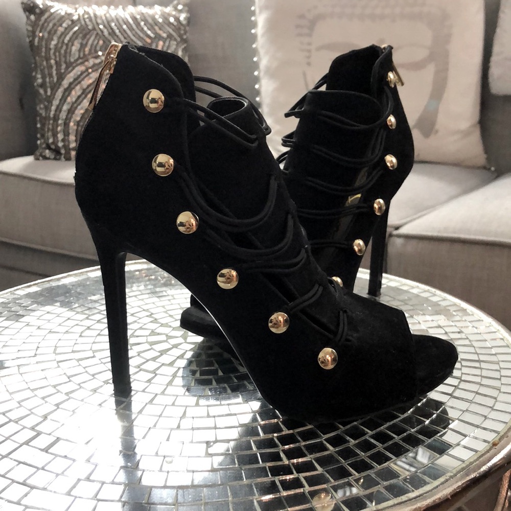 Jessica Simpson Open-toe lace up Booties